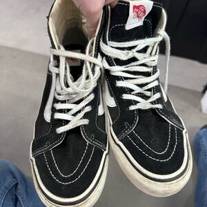 Vans Black and White High-Top Sneakers